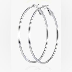 50mm Stainless Steel Hoop Earrings